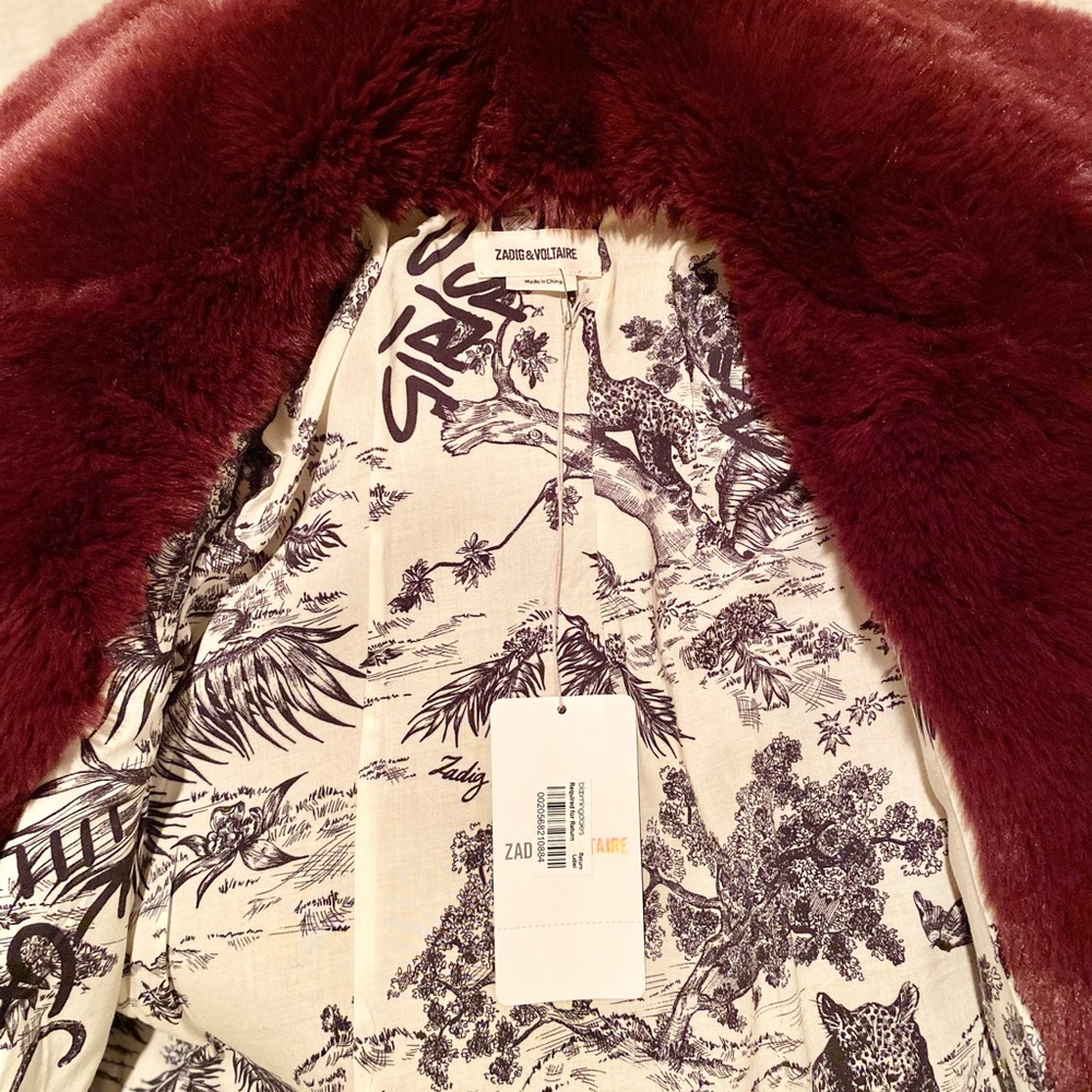 Zadig & Voltaire faux fur coat - Picture 3 of 9